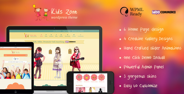Wordpress儿童产品类主题 - Kids Zone
