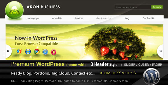 ThemeForest wordpress企业主题 - Akon