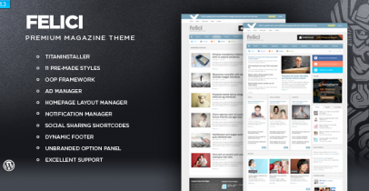 ThemeForest wordpress杂志主题 - Felici