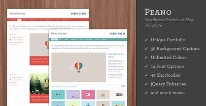 ThemeForest wordpress图片主题 - Peano