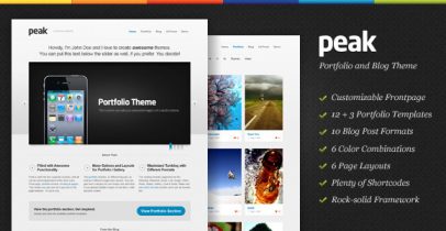 ThemeForest wordpress个性主题 – Peak