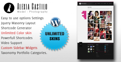 ThemeForest wordpress图片主题 – Alexia Castillo