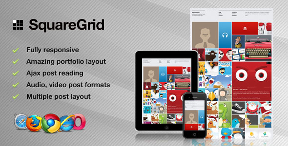 ThemeForest wordpress图片主题 - SquareGrid