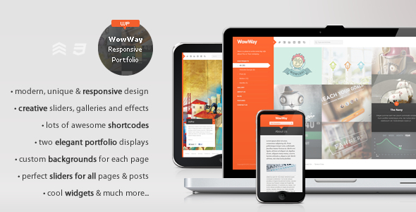 ThemeForest 全屏wordpress图片主题 – WowWay