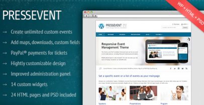 ThemeForest wordpress主题 – PressEvent