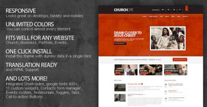 ThemeForest wordpress企业主题 - ChurcHope