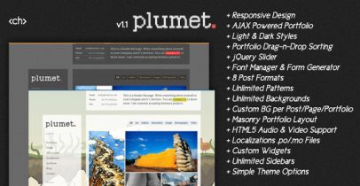 Ajax wordpress图片主题 - Plumet