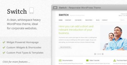 简洁清爽wordpress企业主题 - Switch