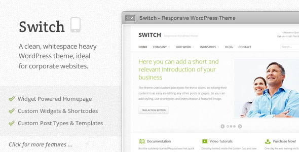 简洁清爽wordpress企业主题 - Switch
