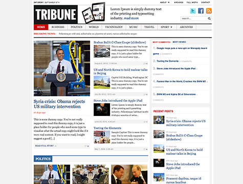 WordPress cms主题 - Tribune