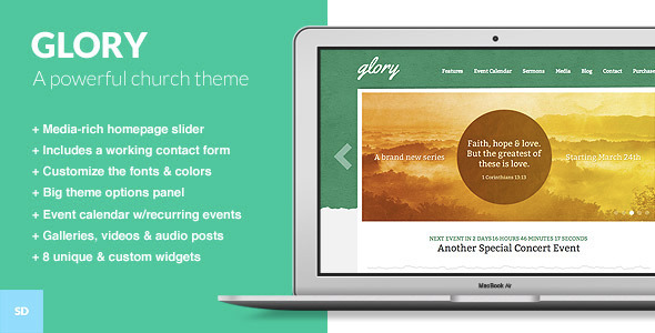 ThemeForest wordpress企业主题 - Glory