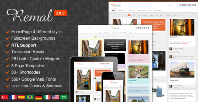 Wordpress瀑布流布局主题 - Remal