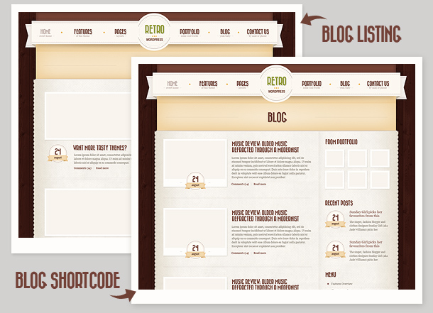 retro wordpress theme