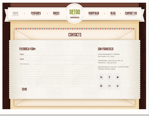 retro wordpress theme