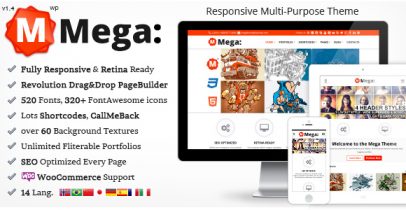 Wordpress企业主题 - Mega（支持中文）
