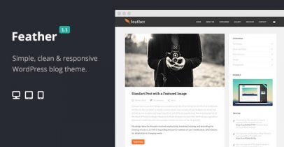 扁平化响应式Wordpress博客主题 - Feather
