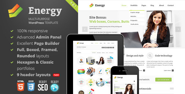 Wordpress企业主题 - Energy
