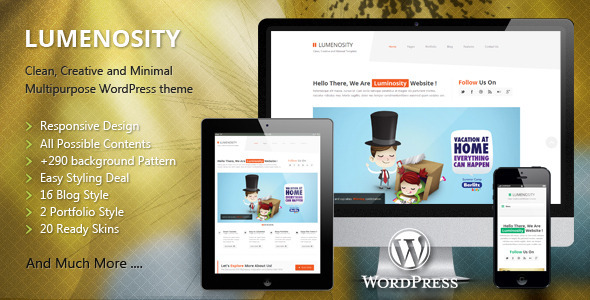 Lumenosity Themeforest WordPress企业主题