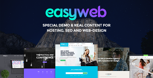 EasyWeb 服务器、SEO、建站、设计服务行业wordpress主题