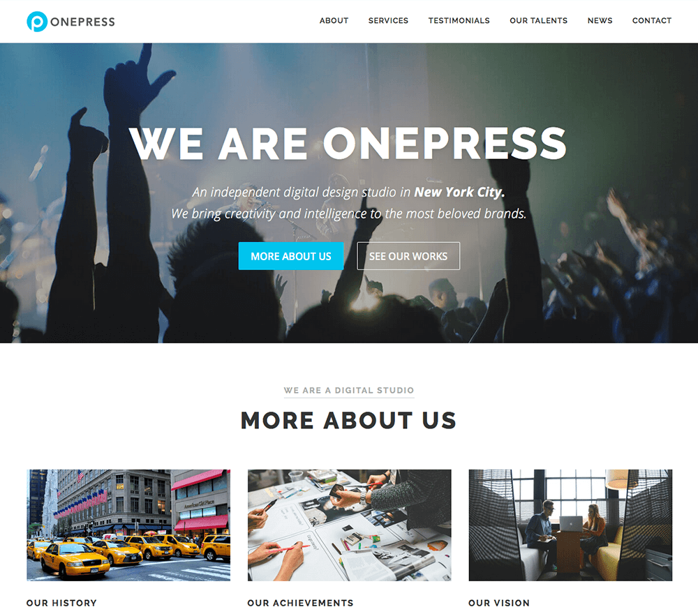 OnePress 免费企业WordPress主题