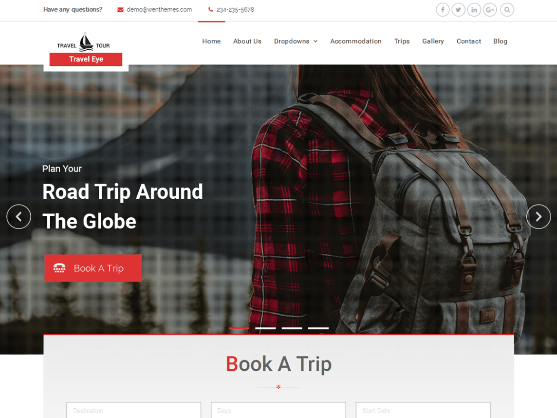 Travel Eye是一款干净专业的 Travel WordPress 主题