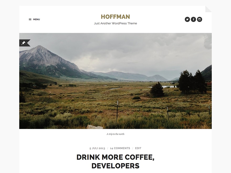 Hoffman 一款简洁的WordPress免费主题
