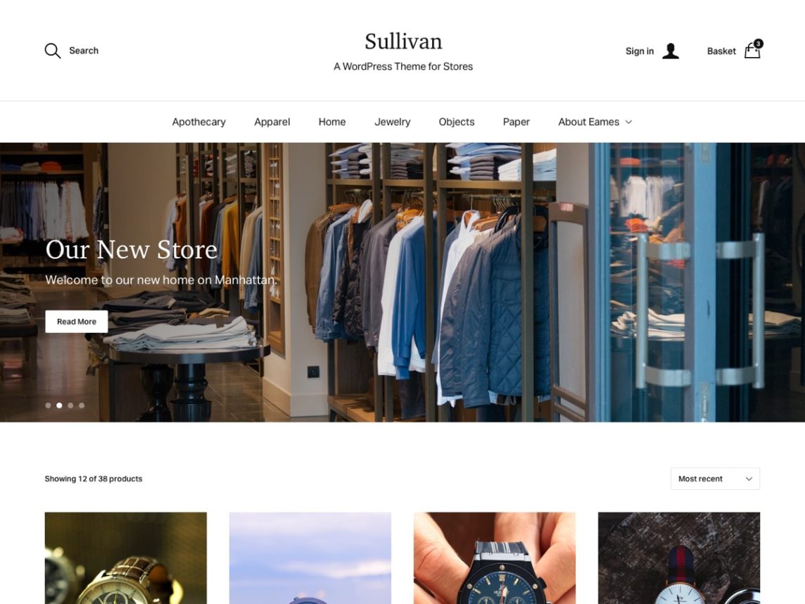 Sullivan 一个基于WooCommerce商店的WordPress主题