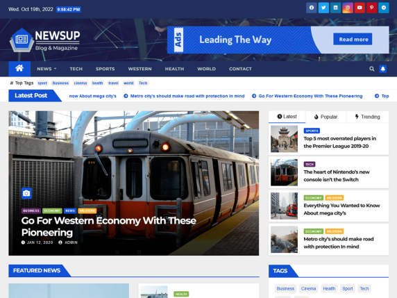 Newsup 响应式新闻杂志WordPress主题