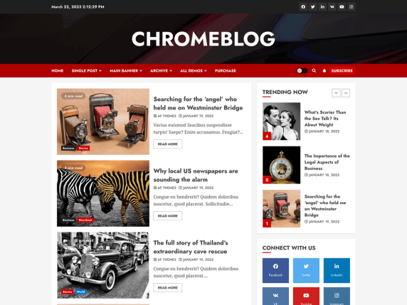 ChromeBlog  免费WordPress主题博客和新闻