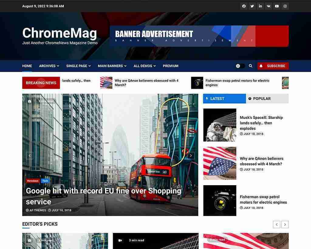 ChromeTag 适合新闻、博客和杂志的主题