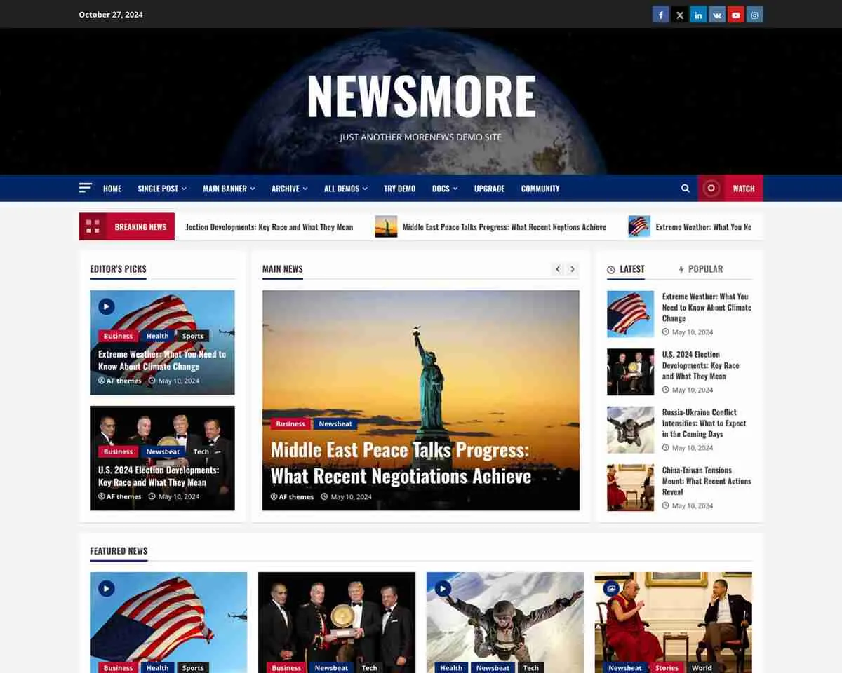 NewsMore 免费新闻博客杂志主题