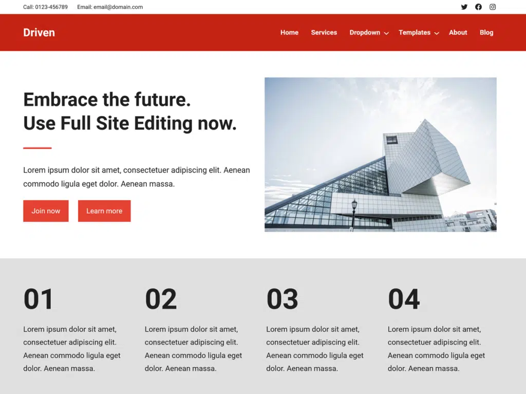 Driven 简洁的WordPress免费主题
